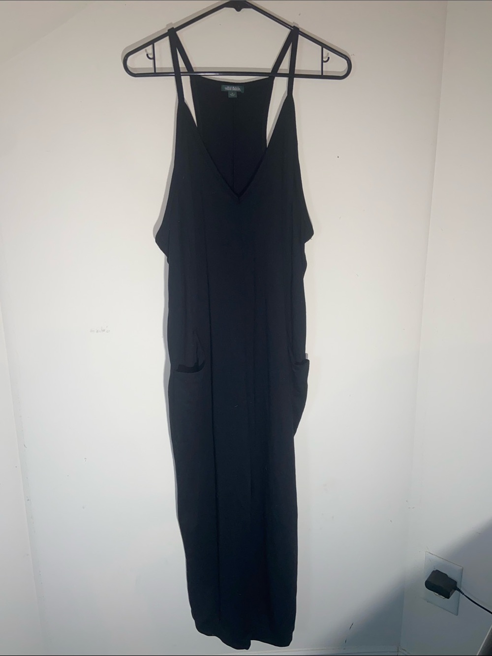 Wild Fable Black V-Neck Tank Casual Jumpsuit Size M